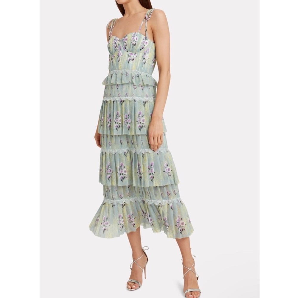 Self Portrait floral tiered dress